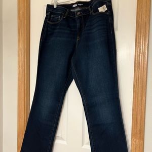 Old Navy Kicker Bootcut Mid-Rise Dark Wash Jeans sz 14 NWT